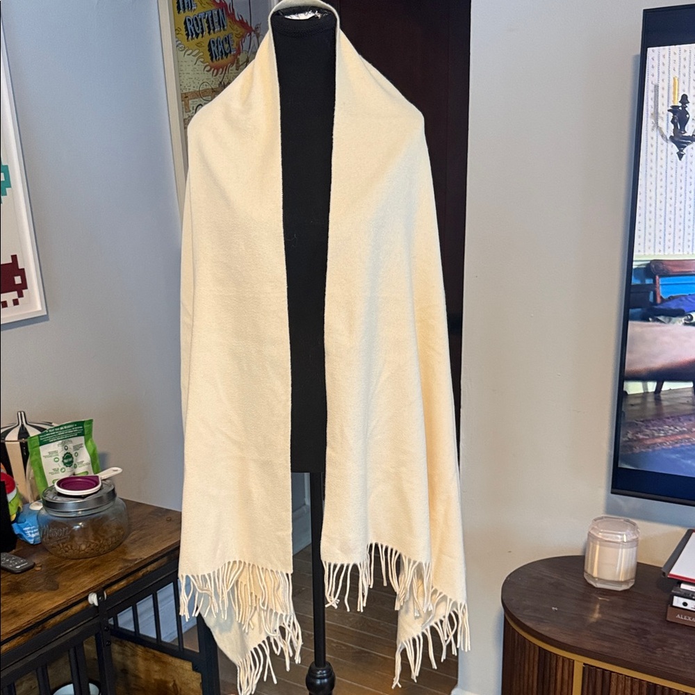 Elegant Cream - N.Peal Cashmere Throw